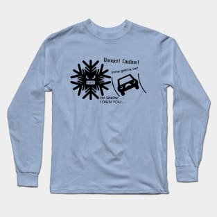 Slippery Warning -  Features Angry Snowflake Long Sleeve T-Shirt